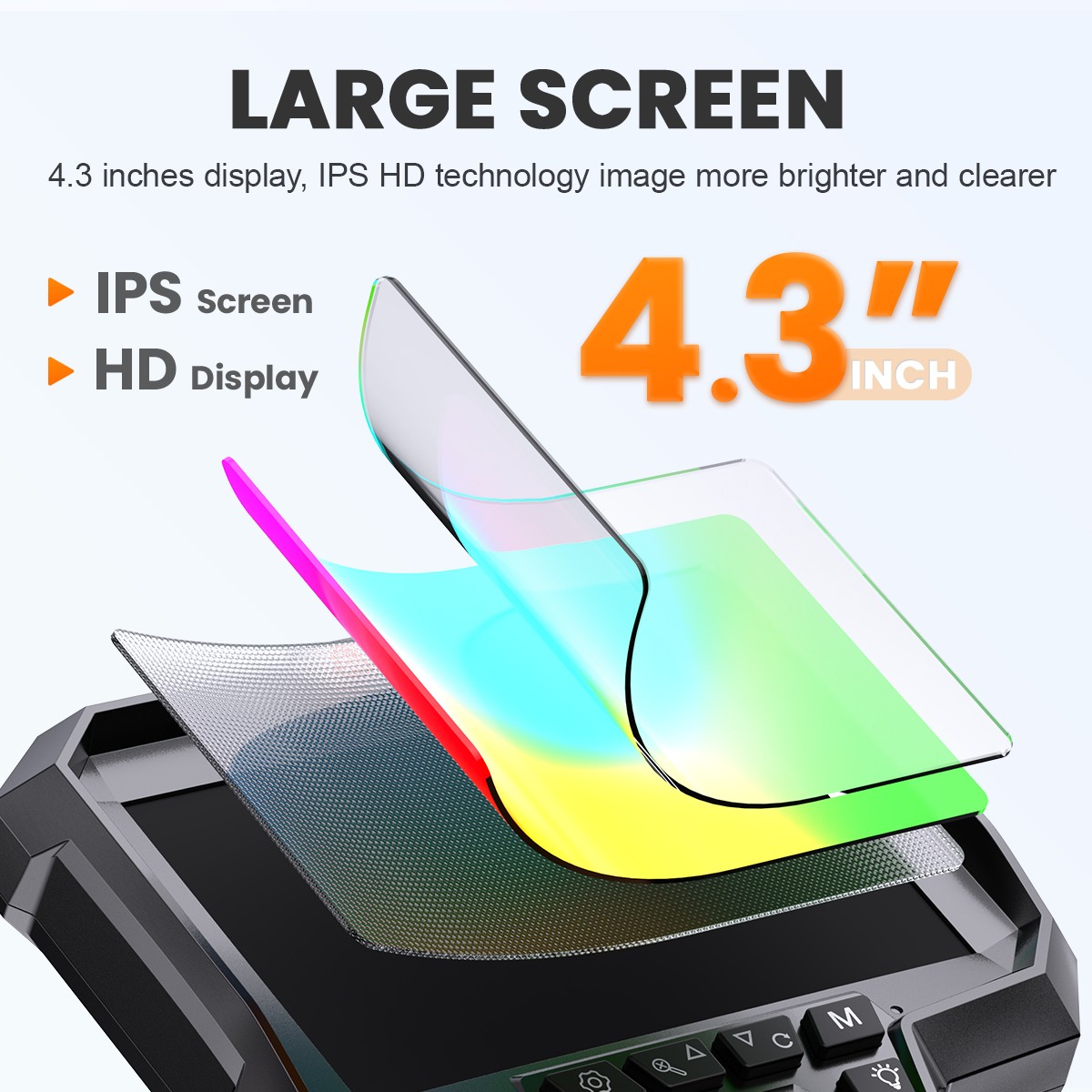 ANCEL AN303 3.9MM 2-way 210° Camera Articulating Borescope Industrial Endoscope