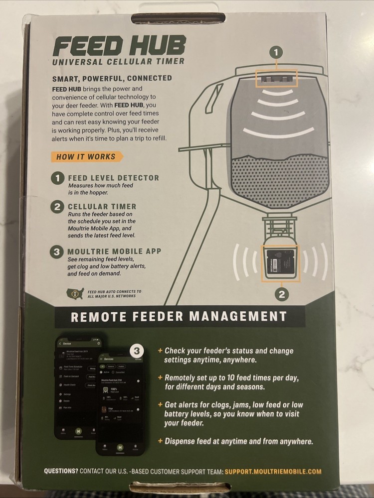 Moultrie Mobile Feed Hub Universal Cellular Timer - New Sealed Box