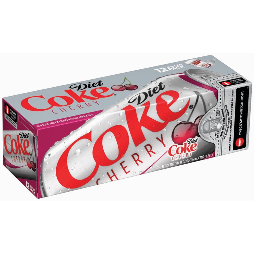 Diet Coke Cherry, 12 fl oz, 12 Pack