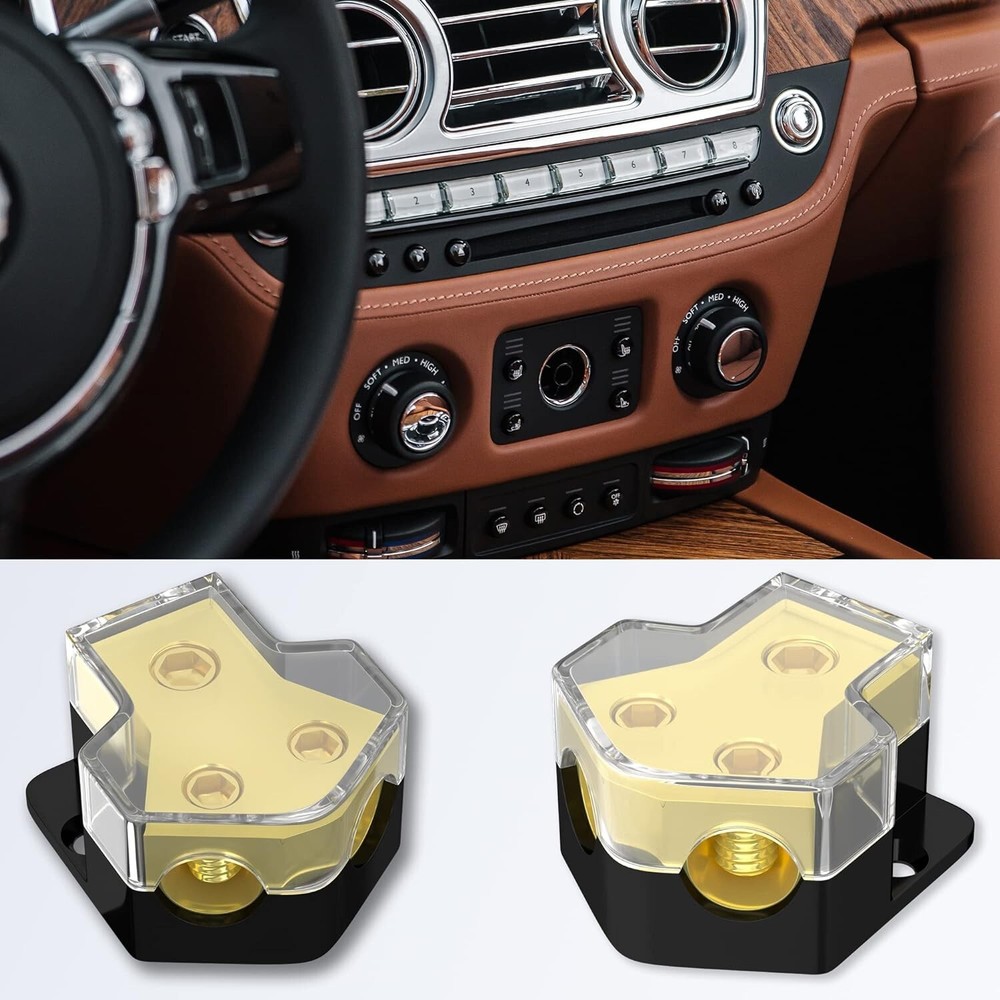Durable Car Audio Splitter Power Distribution Block - Stable Current - 2pcs