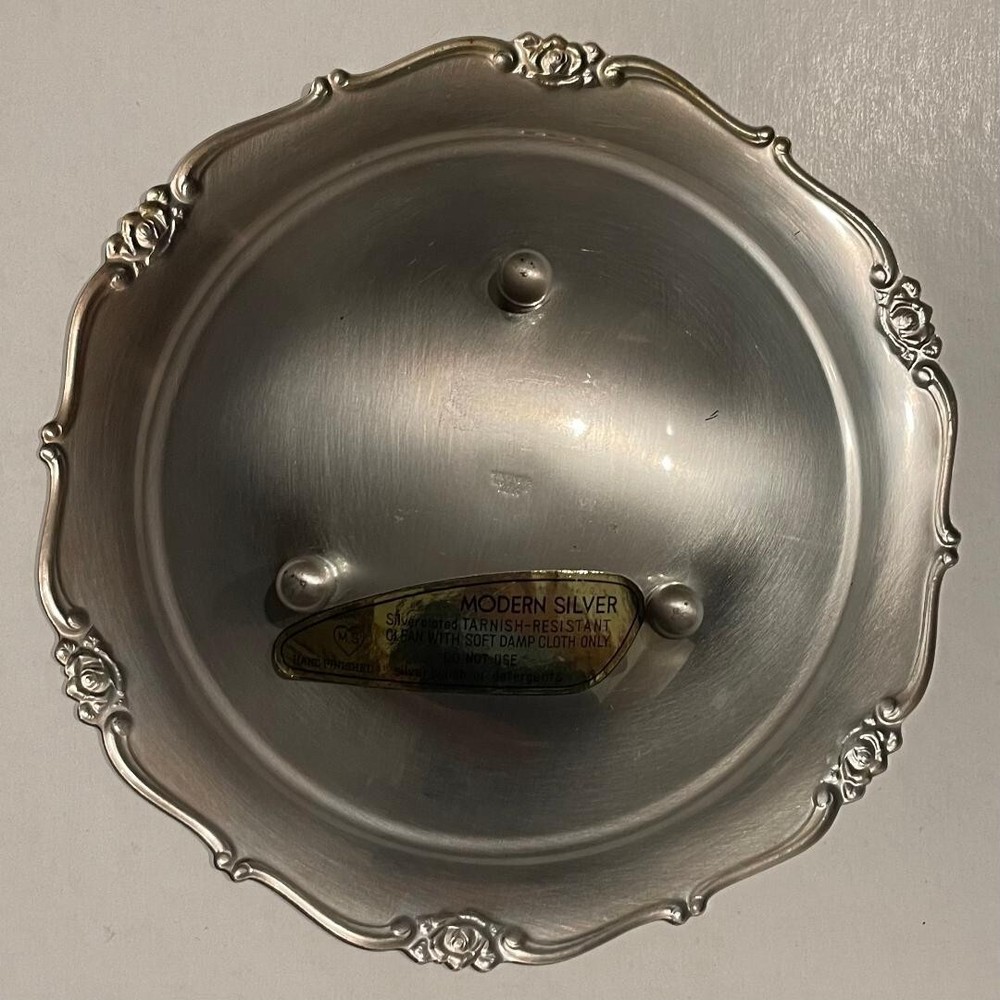 Pearlized Silver Ware - 7 inch round dish