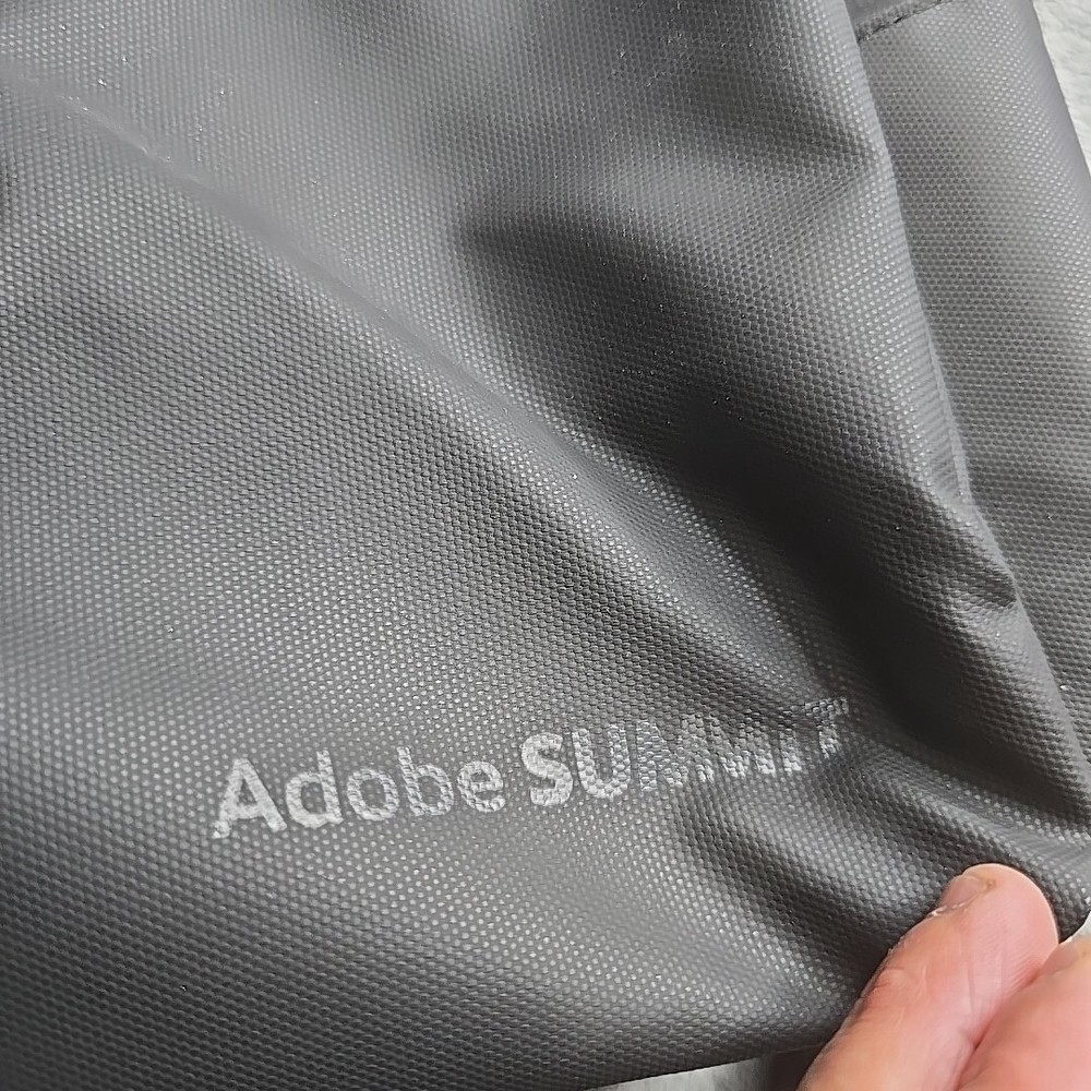 Adobe Summit DTN Tech Backpack Black Red Adjustable Straps Water Resistant