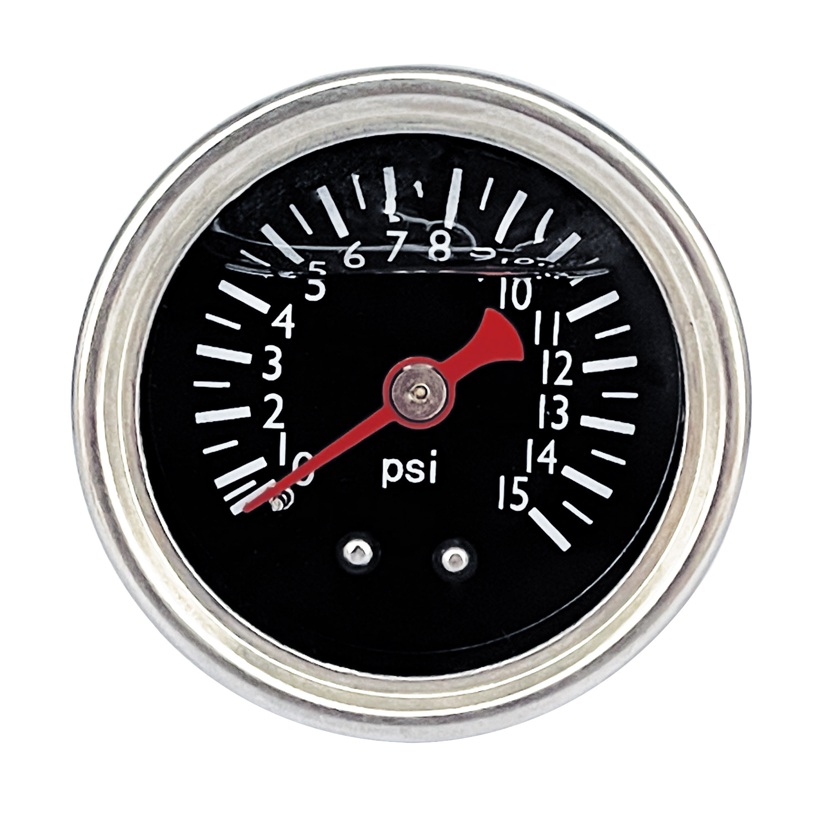1.5" Dial Universal Fuel Pressure Gauge Liquid 0-15psi Pressure Gauge 1/8" NPT