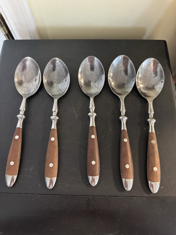 Wood grain Brown 25pcs Flatware