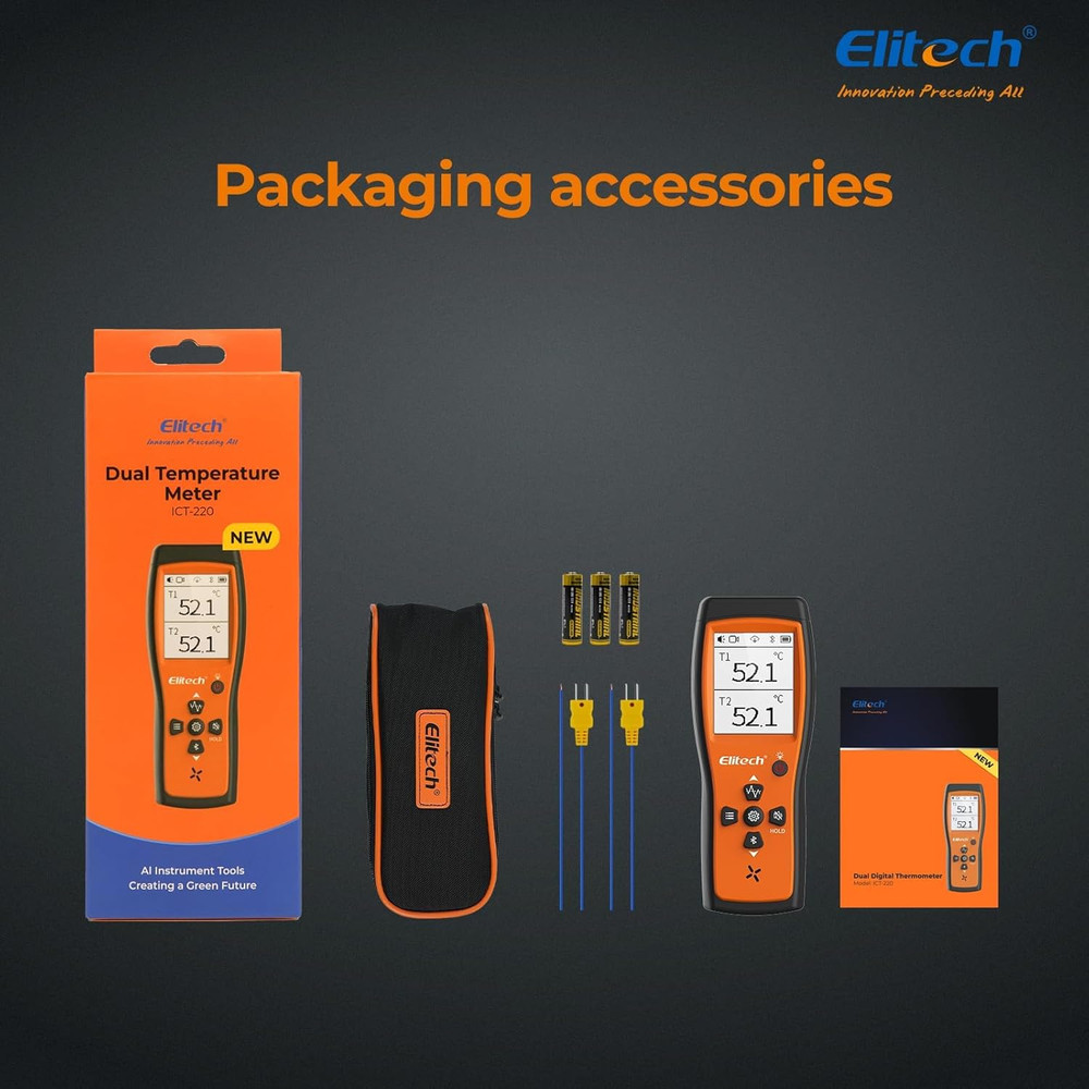 Bluetooth Thermocouple Thermometer Digital Temperature Data Logger K-Type, APP R