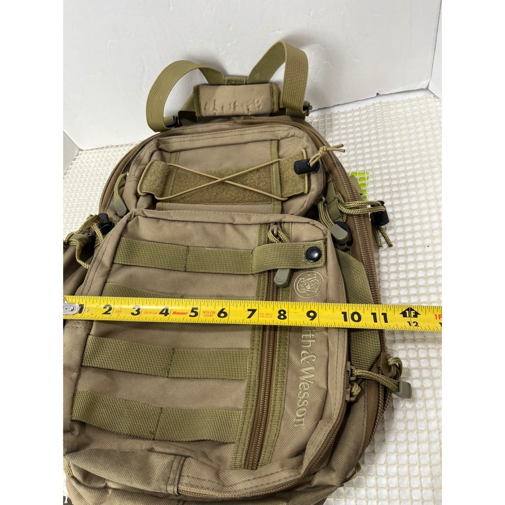 Smith & Wesson Tactical Sling Bag Tan MOLLE Range Backpack Single Strap