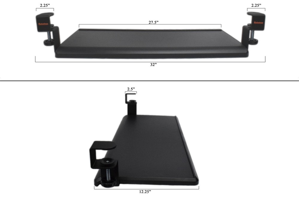 4pk Refurbished Mobotron Under-desk Keyboard Clamp Tray Device Platform