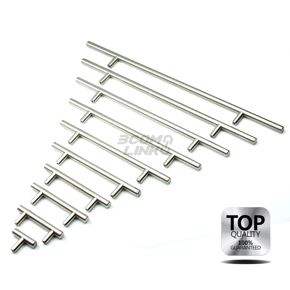 2" - 18" Solid Stainless Steel Kitchen Cabinet Drawer Door Handles T Pull Bars