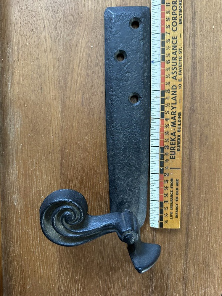 antique shutter dog One Available Black Wrought Iron