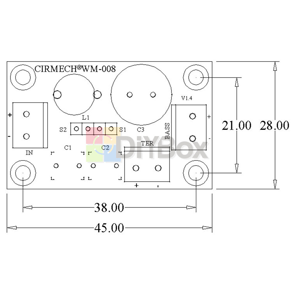 HIFI Speaker High and Low Frequency Two-way Divider Module DIY Audio Crossover