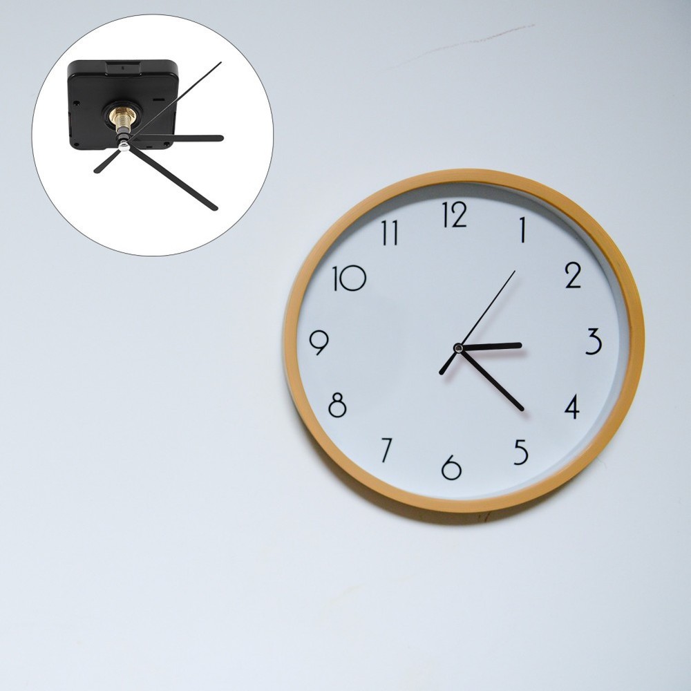 Wall Clock Movement Kit with Plastic Clock Hands and Mute Mechanism Replacement