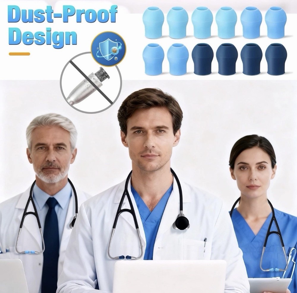 12 Pcs Digital Stethoscope Silicone Ear Tips for EKO CORE 500 Echo