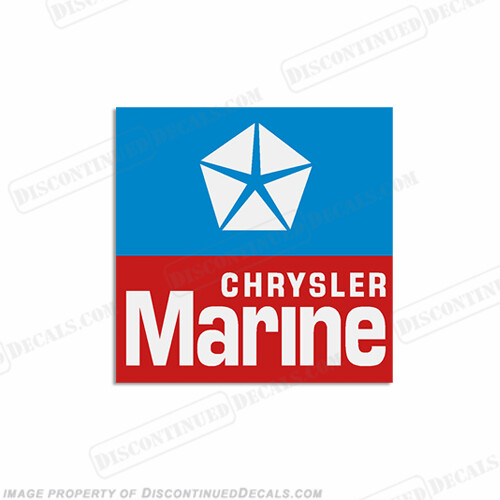Fits Chrysler Marine Logo Emblem Square Boat Decals