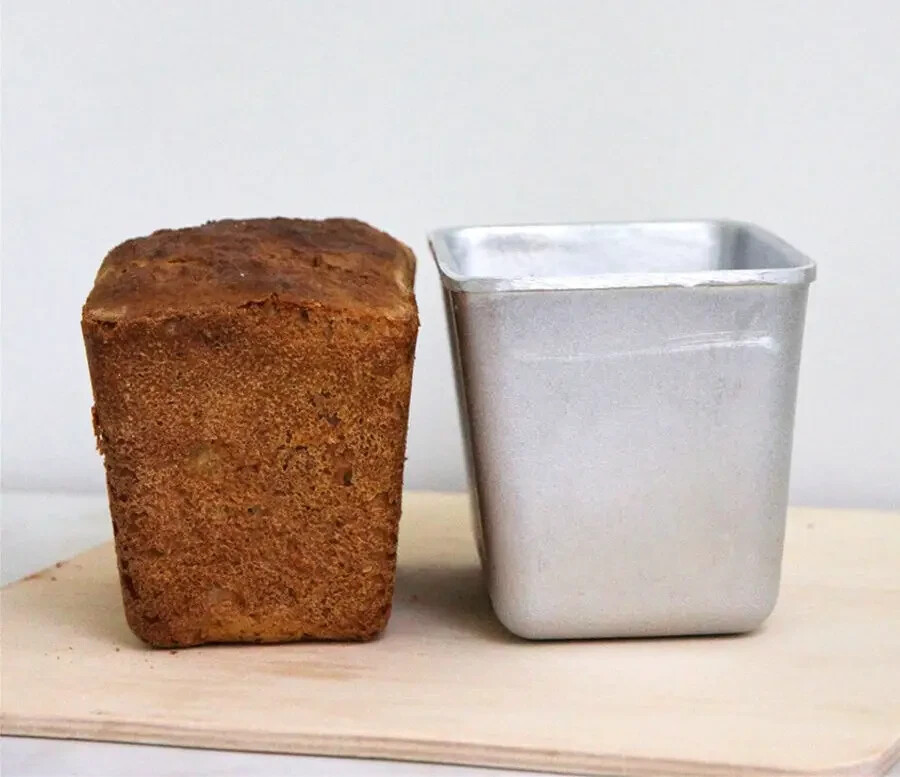 ALUMINUM BREAD FORM FOR BAKING RECTANGULAR 'HALF-BRICK' BREAD PANS LOAF L11