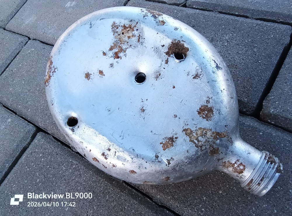 WW2 German Battle Damaged Canteen; MARKED