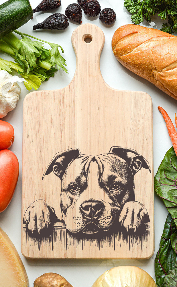 Pitbull Cutting Cheese Board