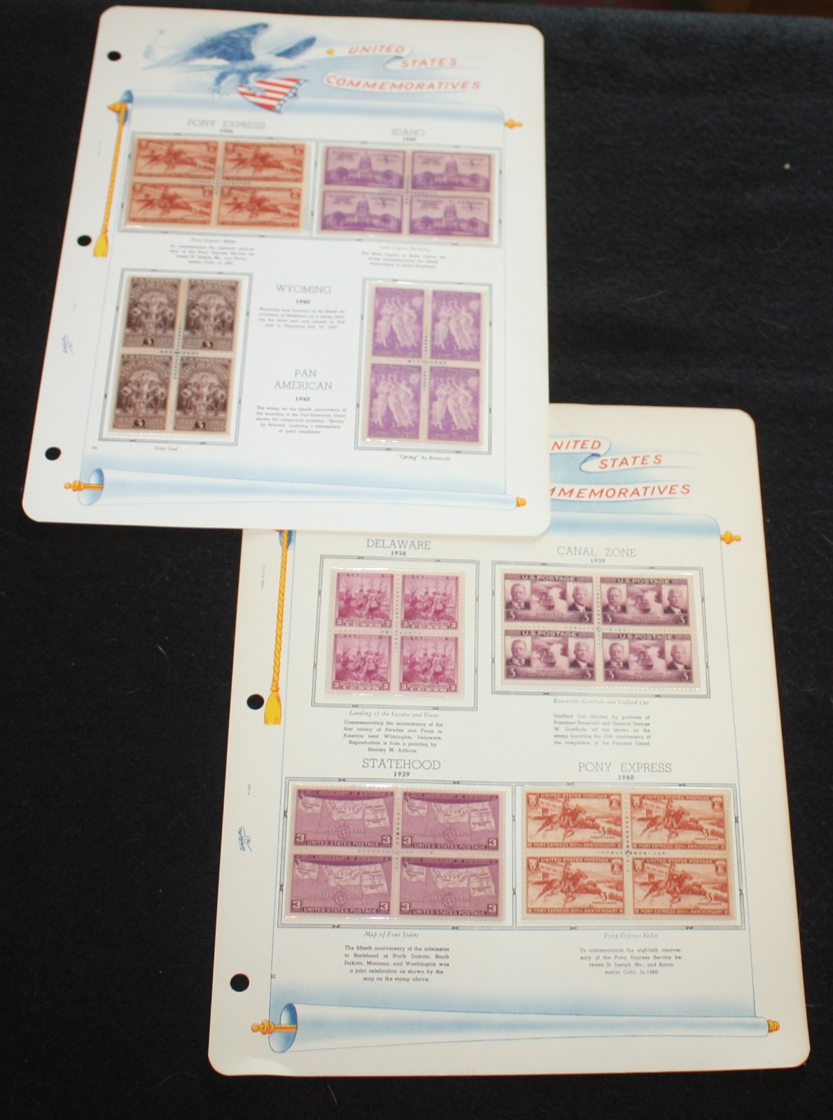1938-1940 - 14 MNH BLOCKS OF 4 - SC# 836,838, 852-858, 894(2) - 897