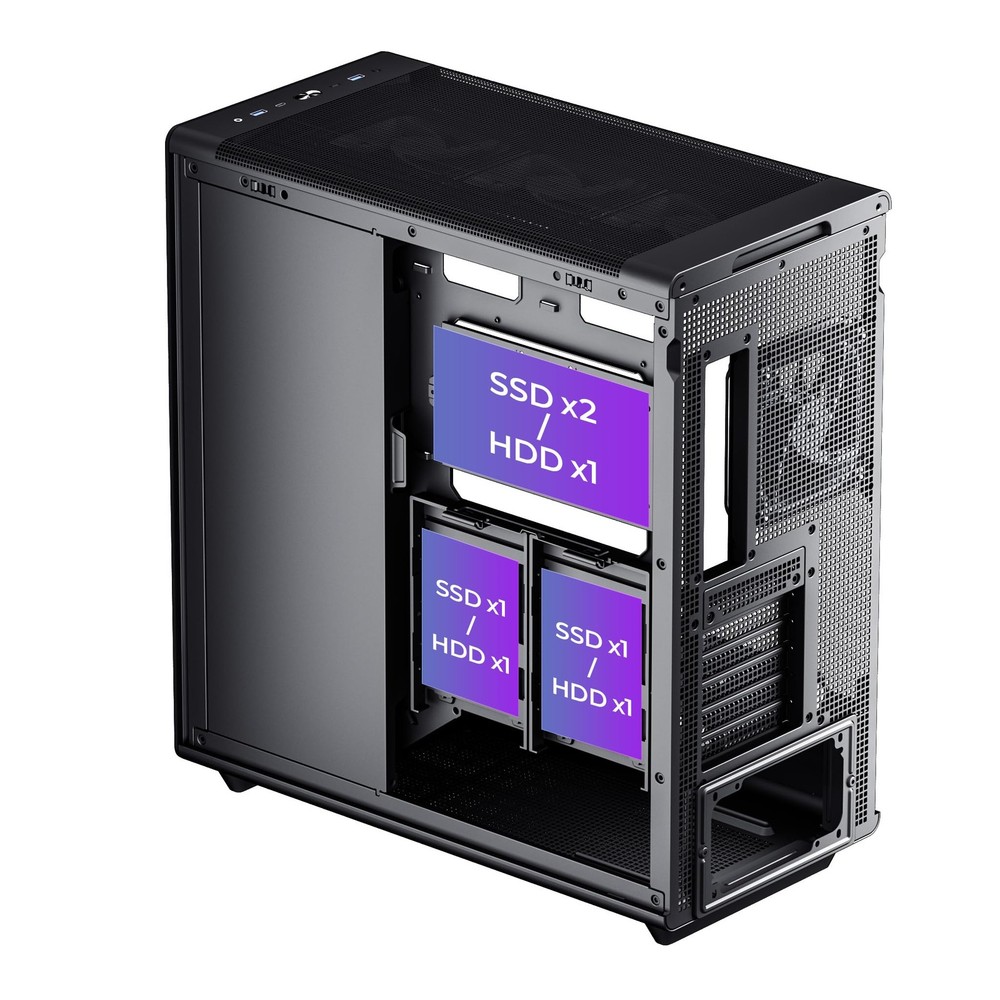 Rosewill Helium Air Black Mid Tower Computer Gaming Case, Mesh Panel,