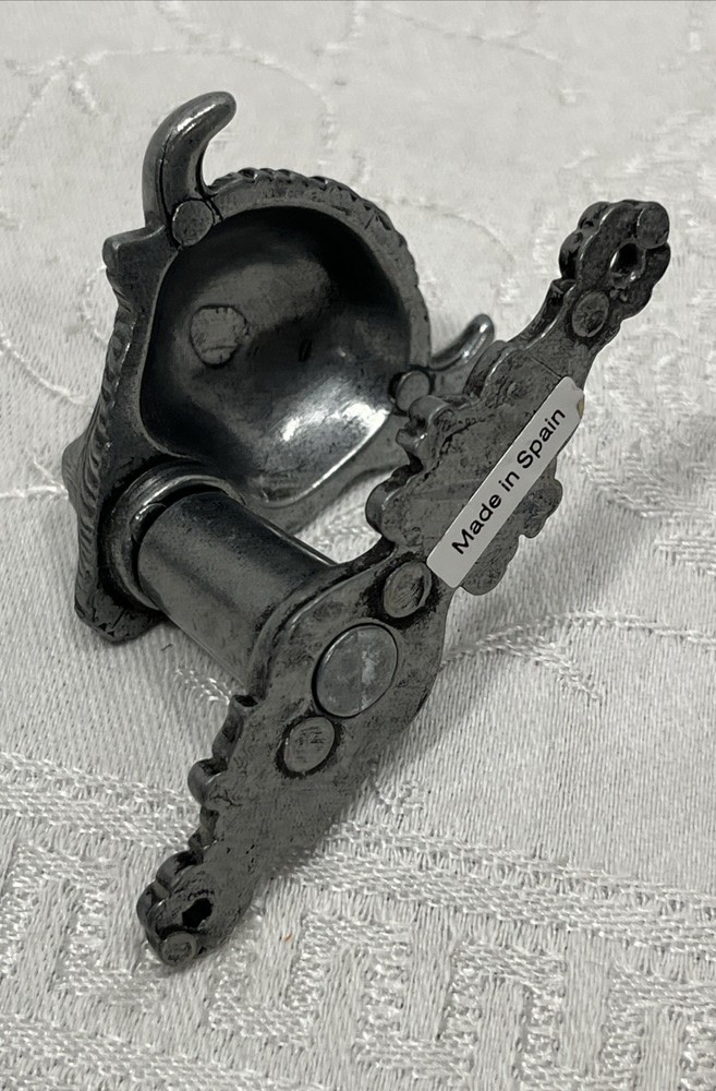 2 Buffalo Bison Wall Hook Keys Coats Single Hook Drawer Pull Pewter Ranch Spain