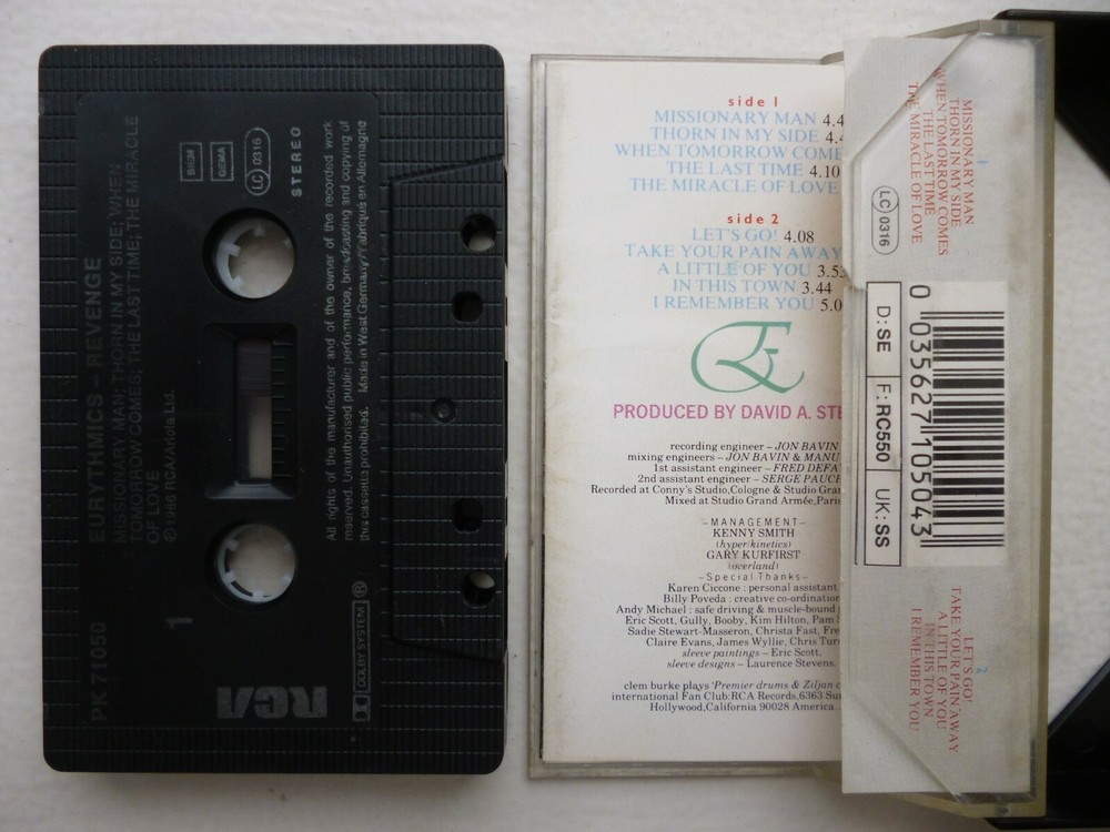 EURYTHMICS - REVENGE - CASSETTE