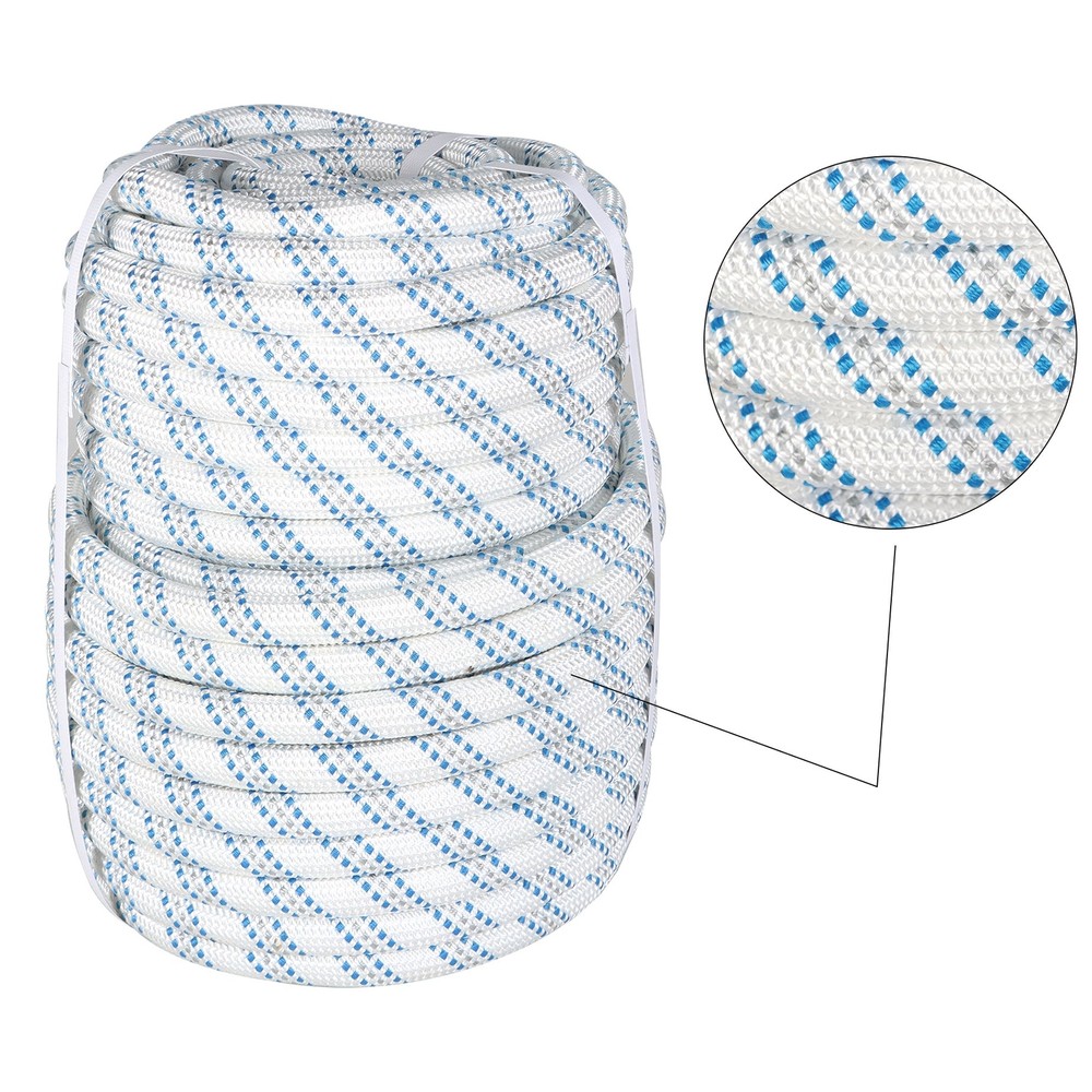 Double Braid 5/8" x 150' Nylon Polyester Arborist Bull Rope Pulling Rigging Line