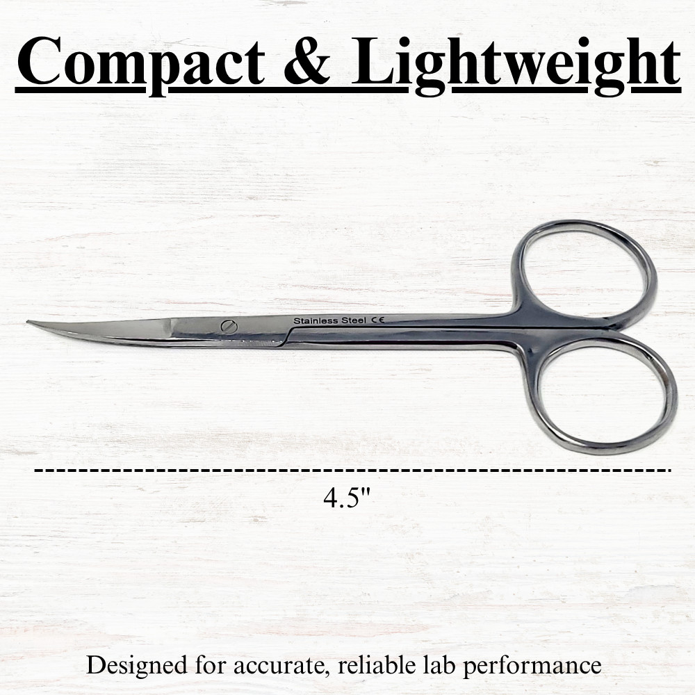Lab Shears 4.5" Stainless Steel IRIS Sharp Tips for Medical Students & Interns