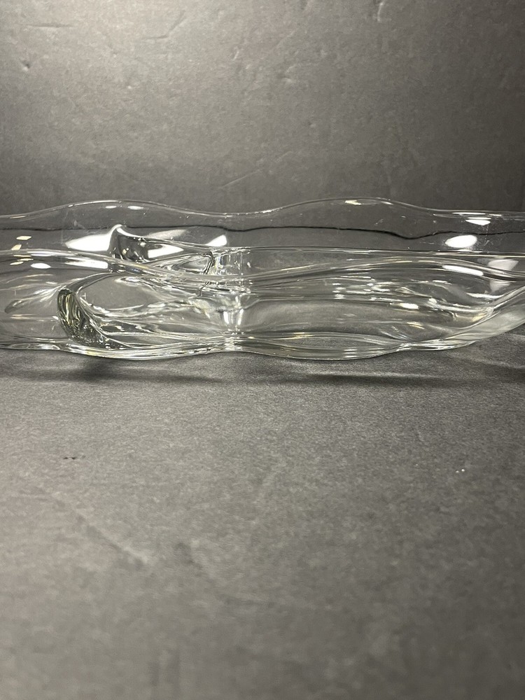 3 Compartment Glass Serving Tray