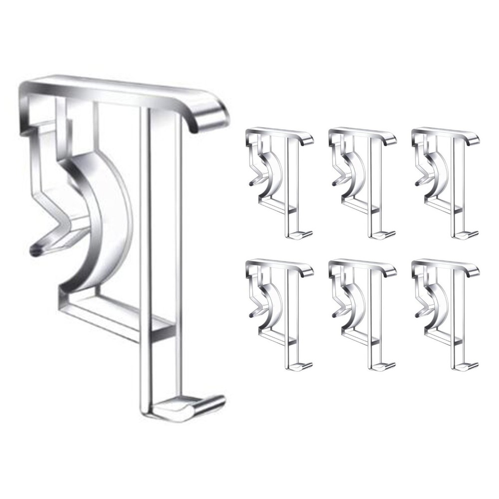 6pcs Curtain Clips 2 Inch Clear Plastic Replacement-Retainer Holder Clips