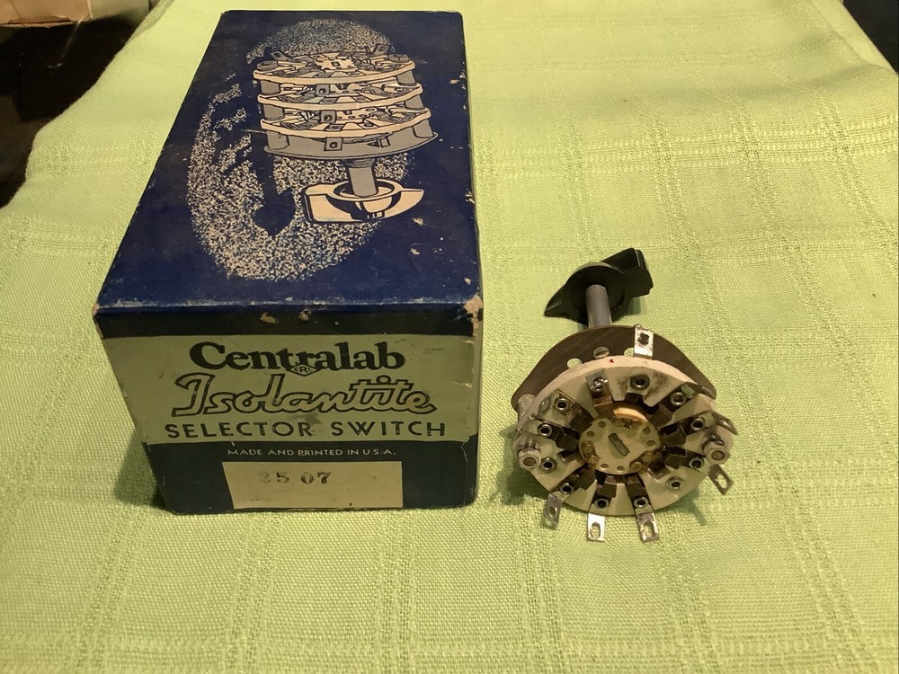 Centralab 2507 Circular Selector Isolated Switch 3 Poles 3 Position