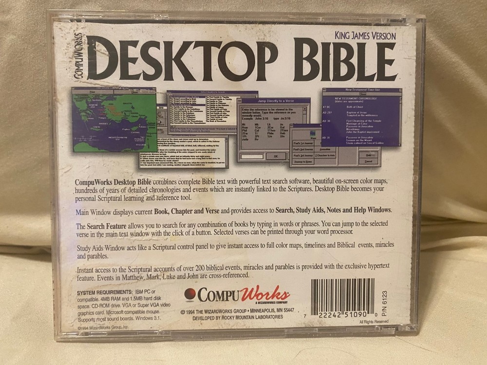 Compuworks Desktop Bible King James Version CD ROM