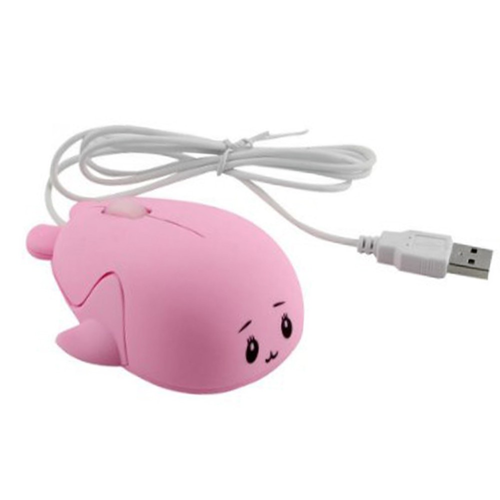 .›Cute Cartoon Wired Mouse Ergonomic Shape USB Computer Mouse With