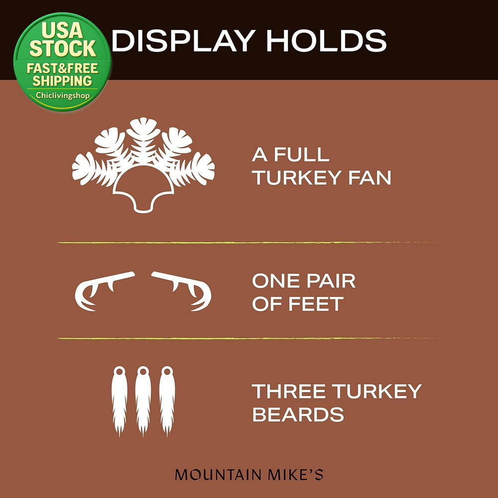 Turkey Mounting Kit Beard Master Mossy Oak Bottomland Quick Easy DIY