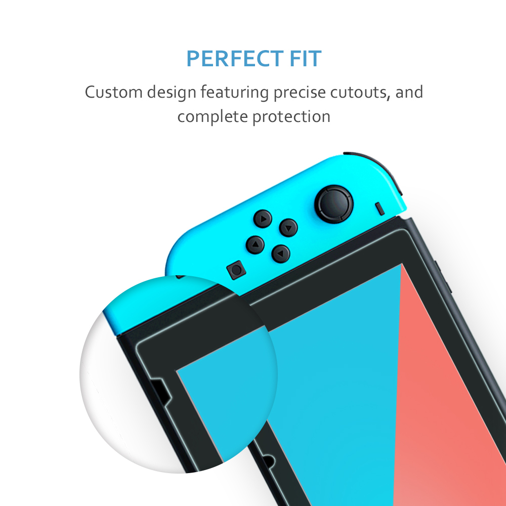 2xPremium HD Tempered Glass Screen Protector Guard for Nintendo Switch/OLED/Lite