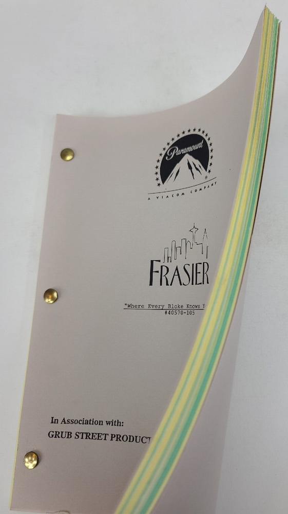 FRASIER / Rob Hanning 1997 TV Script, "Where Every Bloke Knows Your Name"