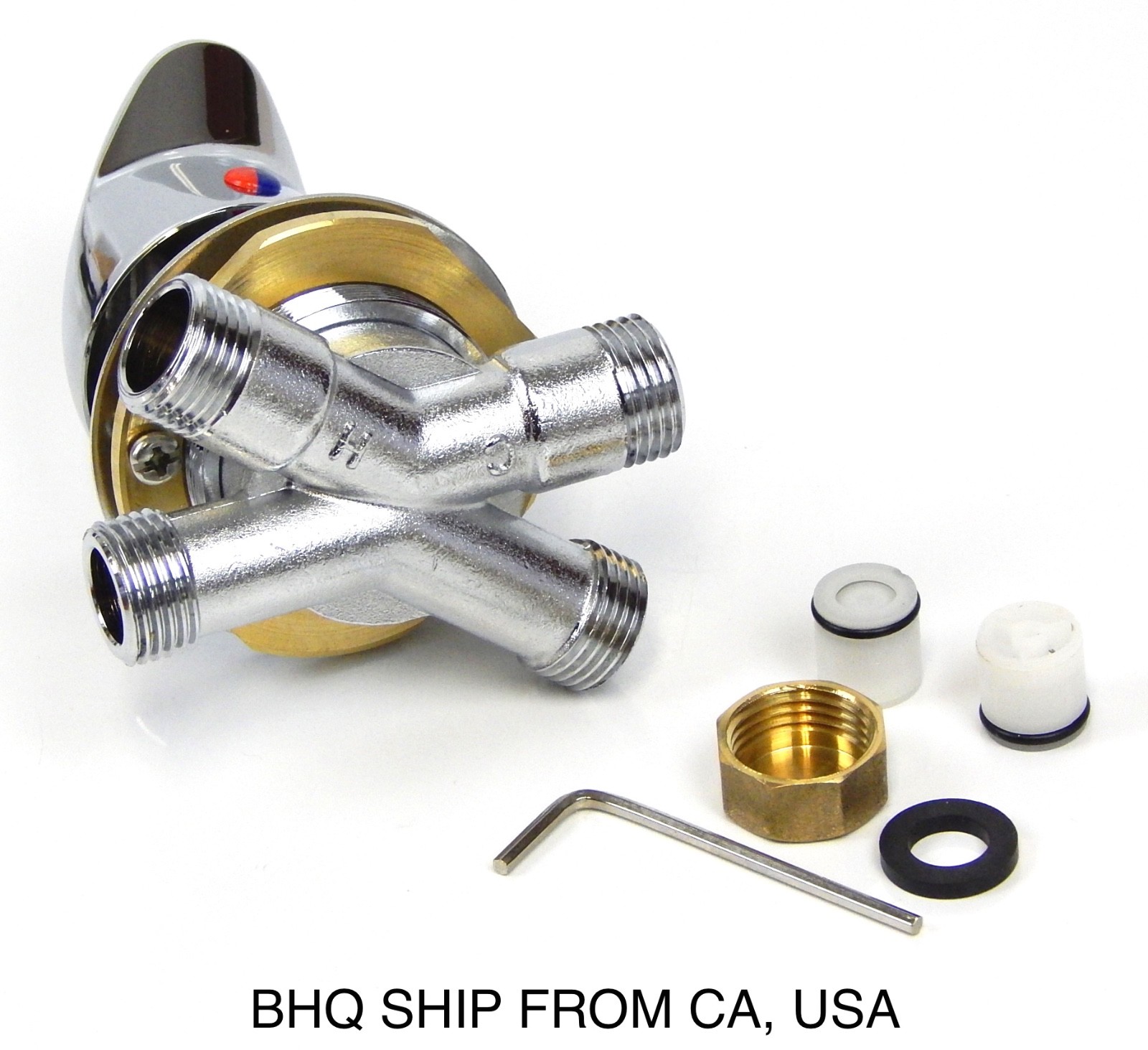 Pedicure Spa Chair Faucet 4 Way Hot and Cold Mixer Valve New!!!