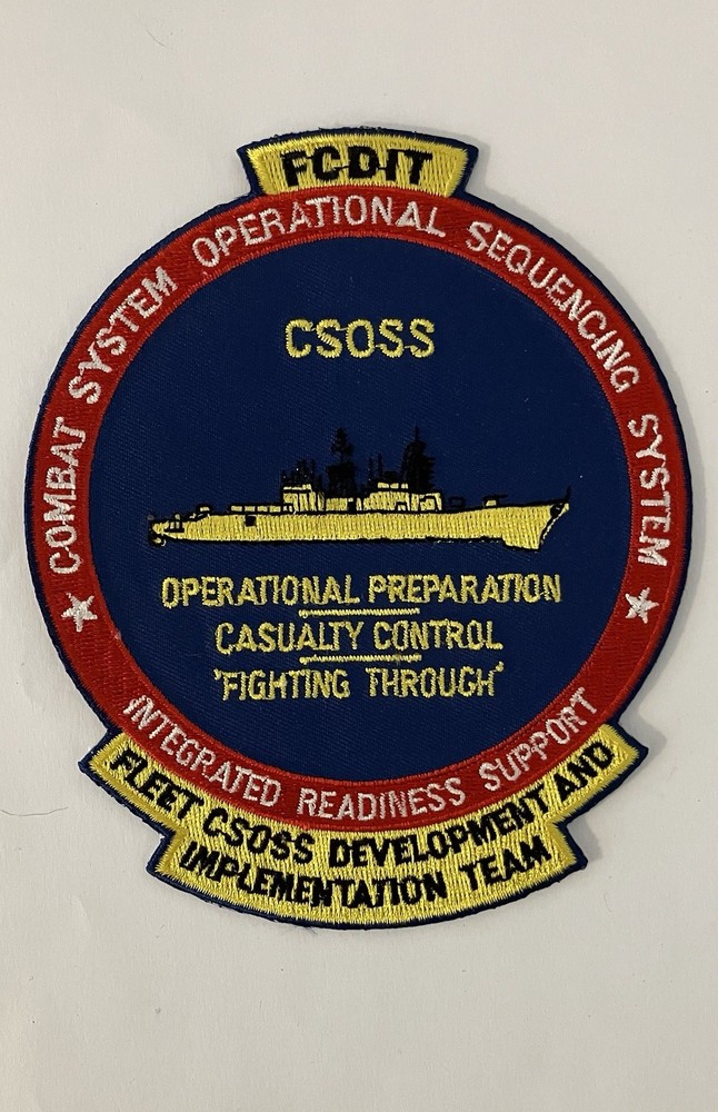 Fleet CSOSS Development & Implementation Team (FCDIT) Patch Vintage US Navy New