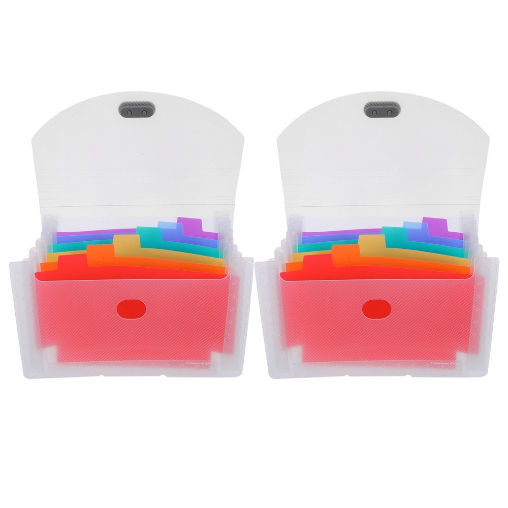 2 Pcs File Folder Labels Accordion Organizer Small Document Folio