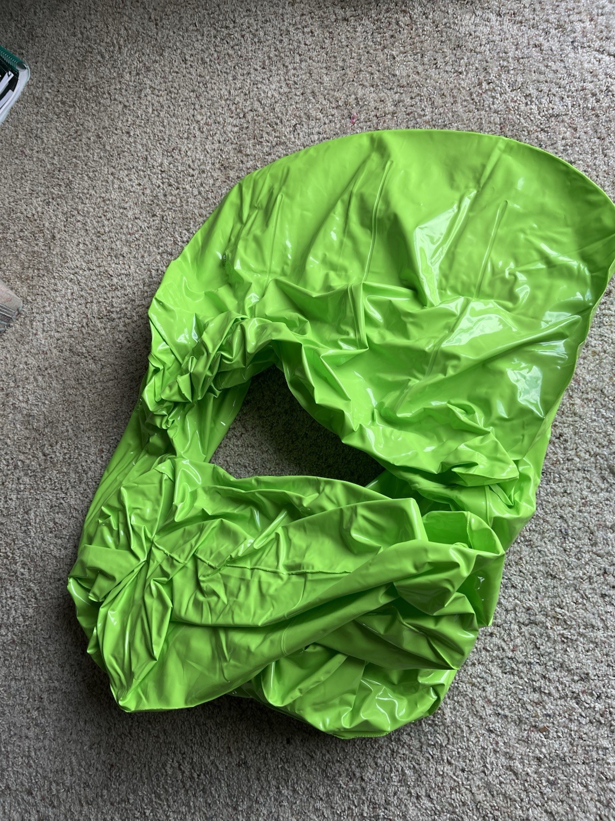 Nickelodeon Green Orange Inflatable Chair Kids Teens Cartoon Plastic Bedroom