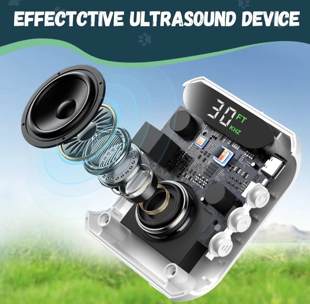 Anti Barking Devices, 30FT Effective Range & 3 Adjustable Modes Rechargeable