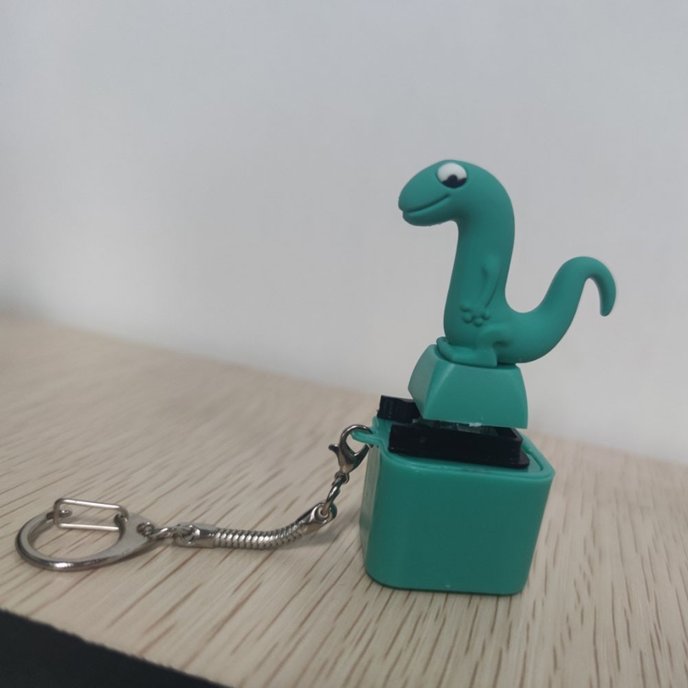 Lizard Button Keychain Sound Fidget Toy, Fun Keychain with Light Stress Relief