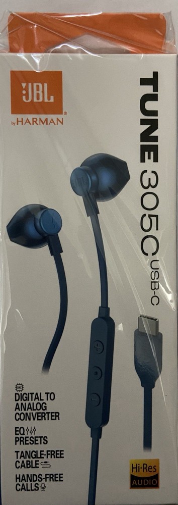 JBL Tune305C USBC Wired Handset (blue)