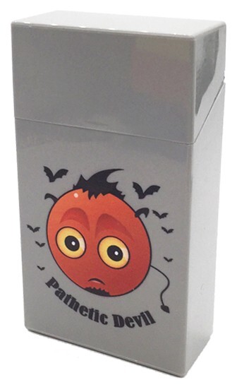 3 Pack King Size Push-to-Open Plastic Cigarette Case Devil Image