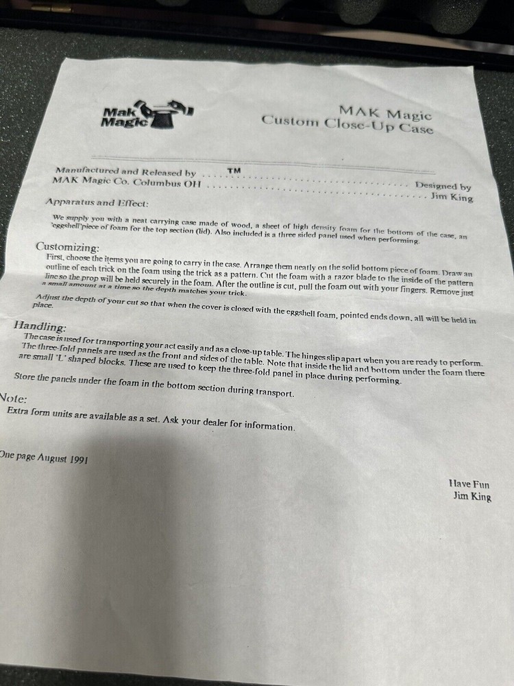 Mak Magic Close-UP- Performers Table Magic Trick Mentalism