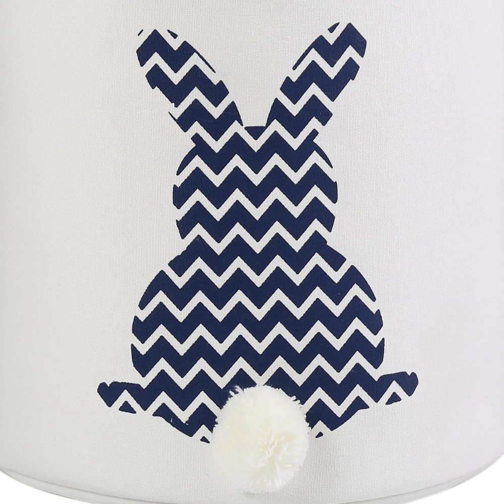 E-FirstFeeling Easter Bunny Basket,Large Canvas Empty Egg Hunt Basket, Bunny ...