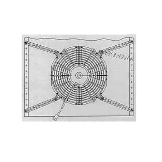 SPAL 14" Pull Type Curved Blade Radiator Cooling Fan & Mount Kit