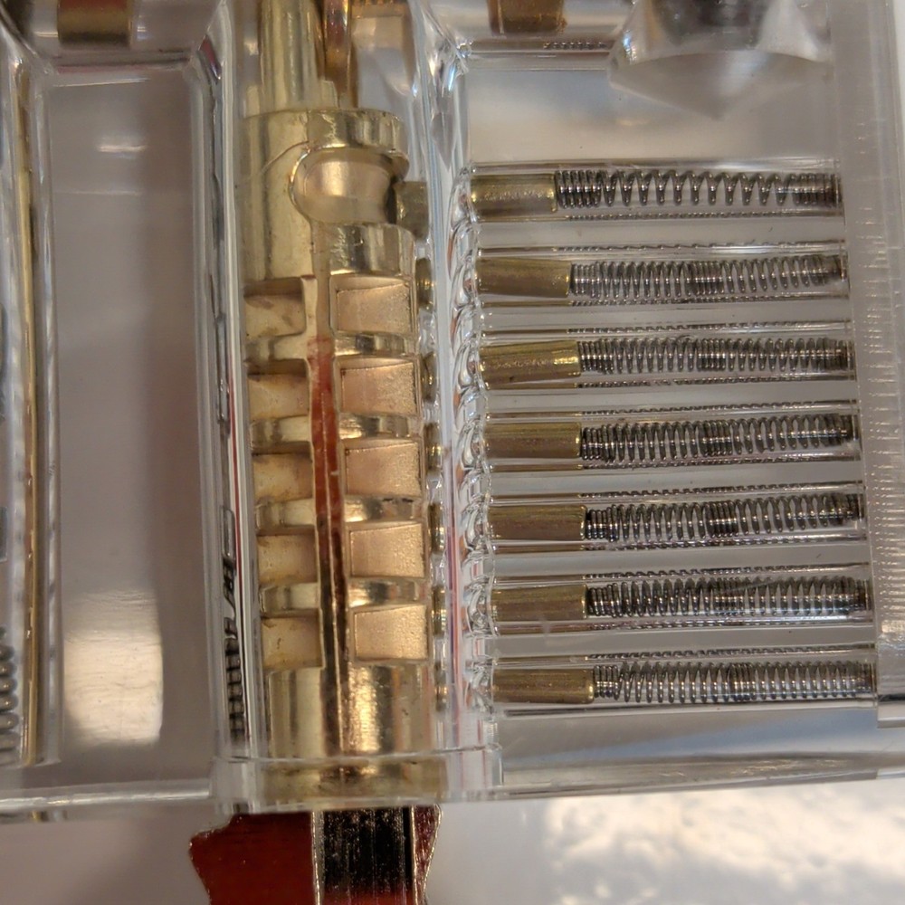 Transparent Practice Padlock with Keys for Locksmith Training