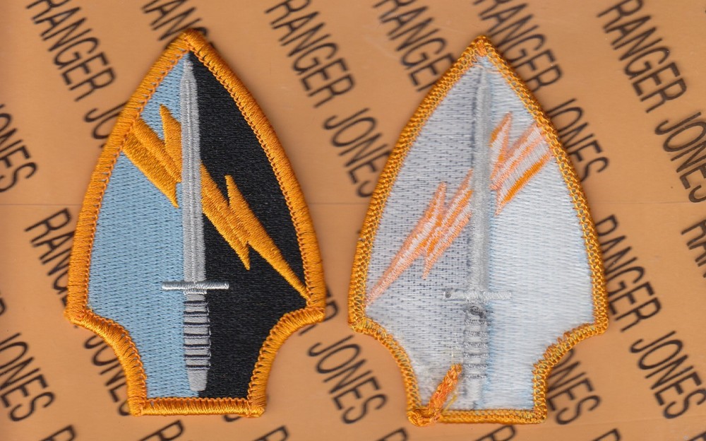 US Army 560th Military Intelligence Bde. MI 3.5" uniform shoulder patch m/e