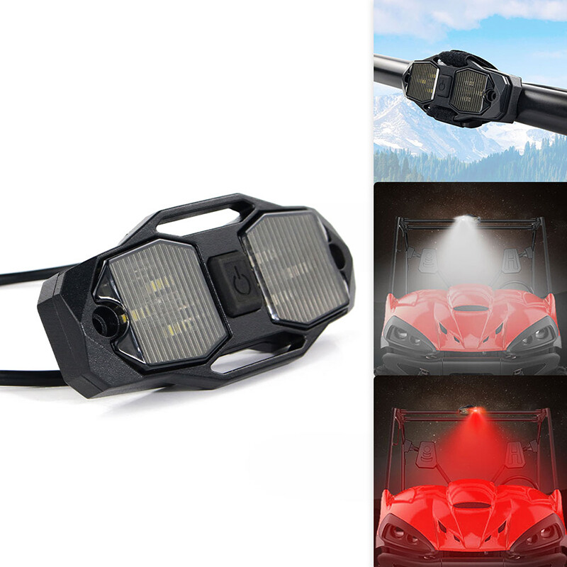 12V Universal Roll Bar Mount LED Dome Light Fit For UTV Side By Side