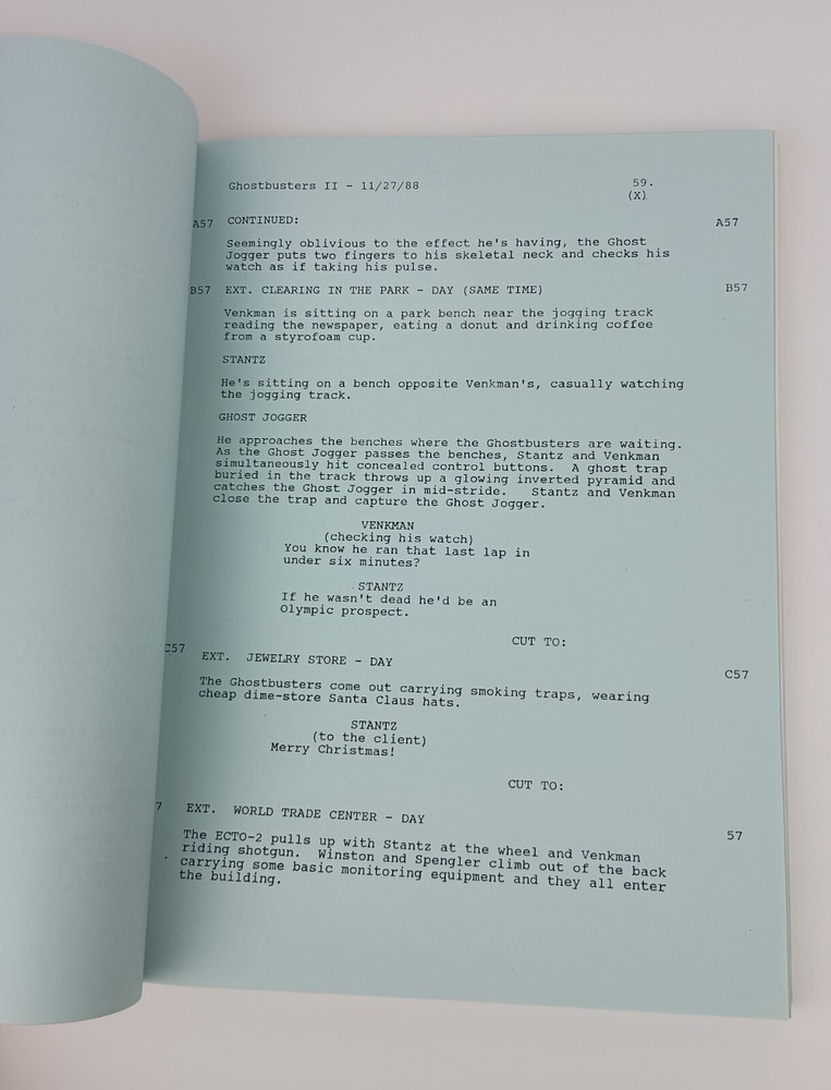 Ghostbusters II Script - 1988 Pink & Blue Revision