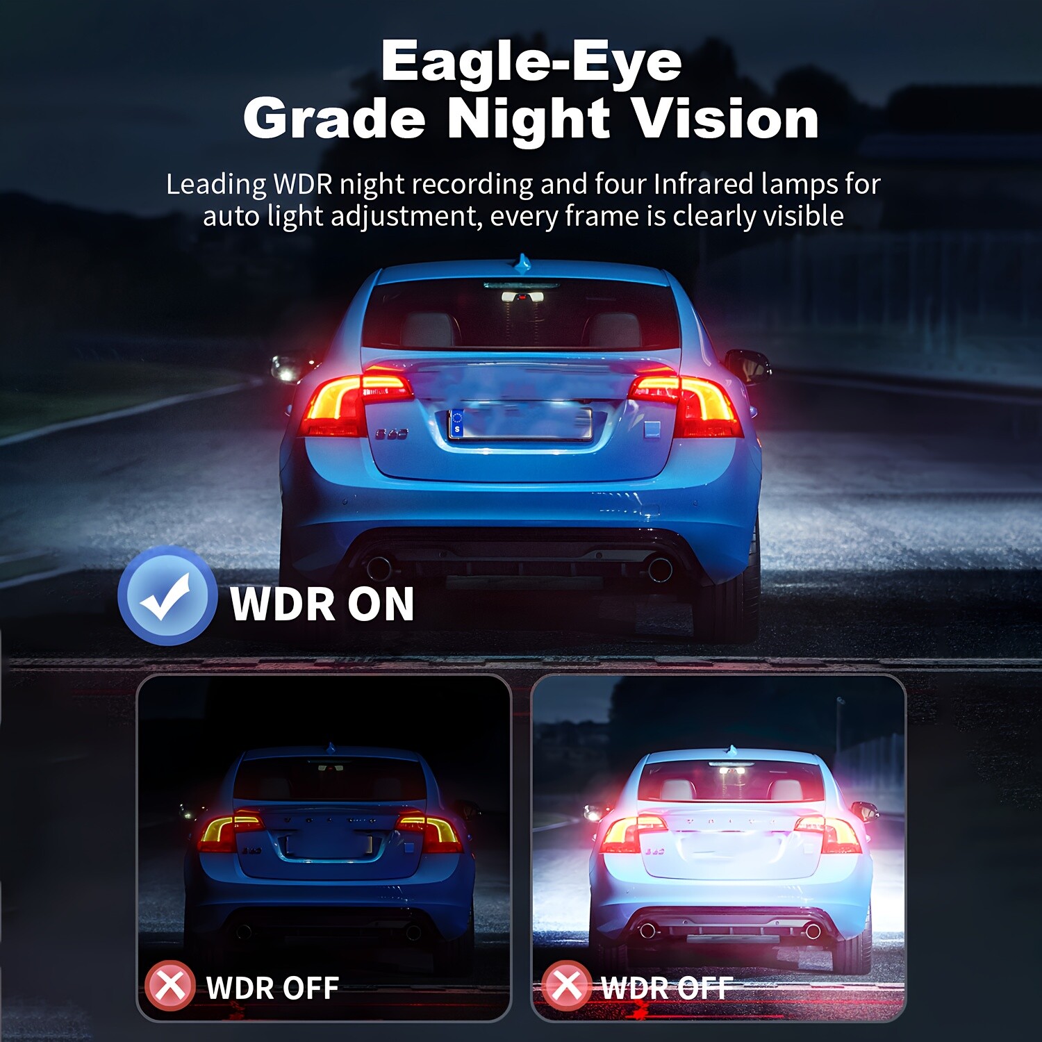 1080P Dash Cam Motion Detect Front and Inside Dual Dash Camera W/ 32GB SD Card